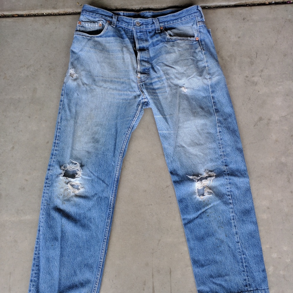 Vintage Levi’s Denim Jeans 501 Button Fly 36x32
